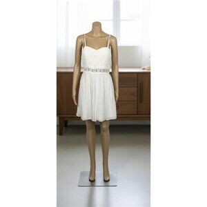 White Lace Sweetheart Dress Spaghetti Strap Juniors 7 Graduation Party